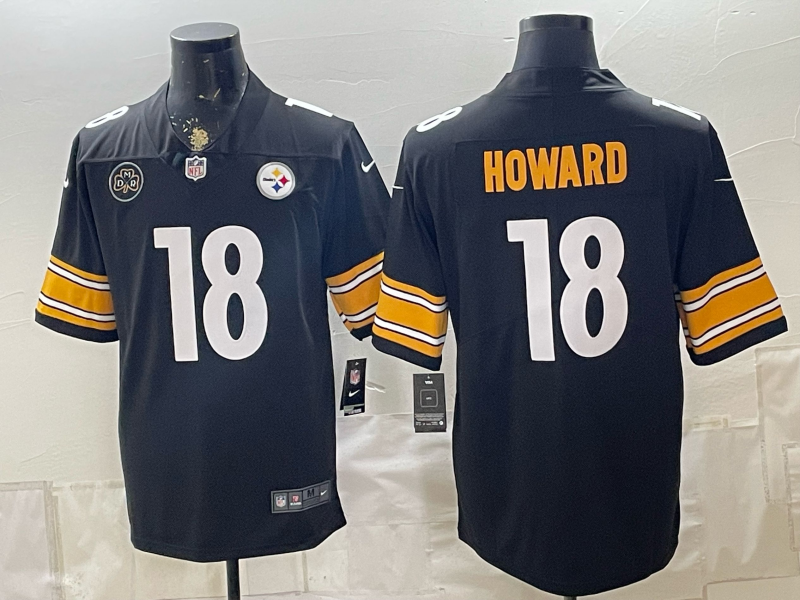 2026 Men Pittsburgh Steelers #18 Howard Black Limited Nike NFL Jersey 0829002